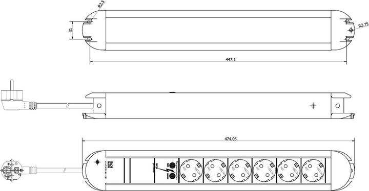 Image du produit Bachmann Rallonge PRIMO (6x, CEE 7/3, Type 13, 1.75 m)
