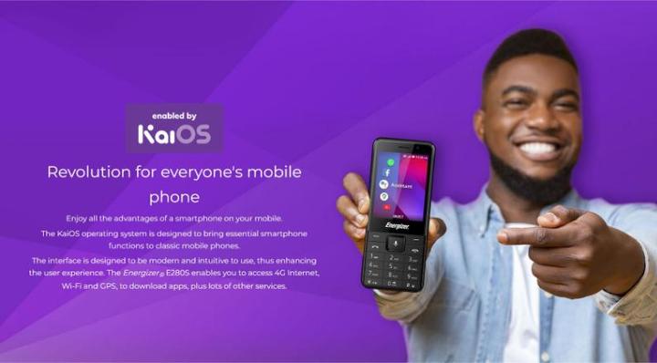 Actual product image Energizer E280S 4G BLACK (Black, 2.80", Dual SIM, 4G)