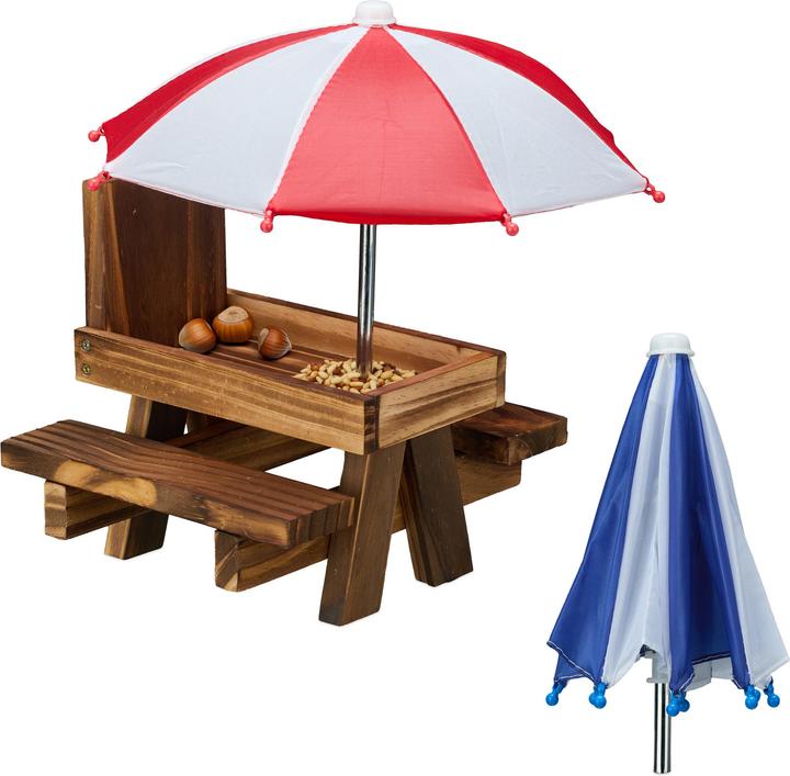 Dunkelbraun, Rot und Weiss