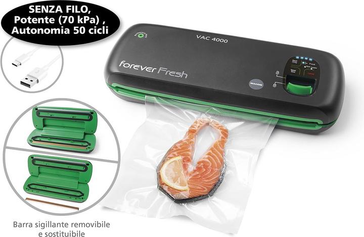 Image du produit Macom Machine à emballer sous vide VAC 4000 Noir, Vert