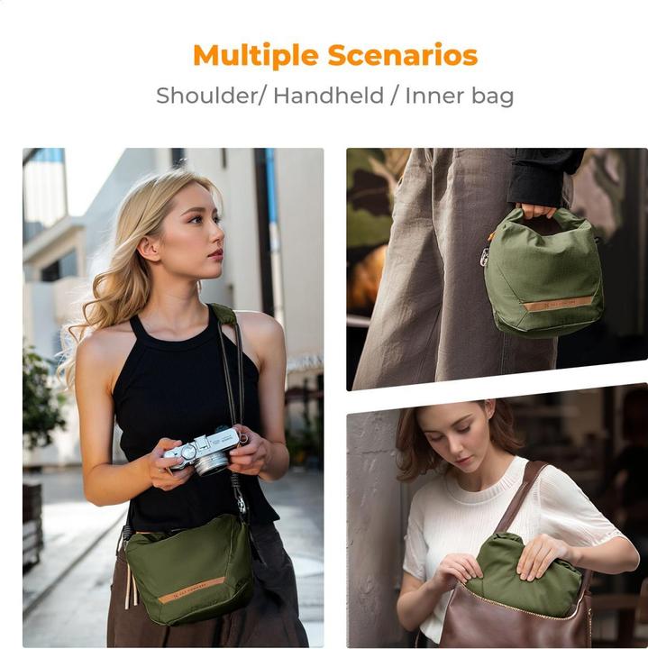 Actual product image K&F Concept Sling Bag 5L Urban Wander (Green) (Camera shoulder bag, 5 l)