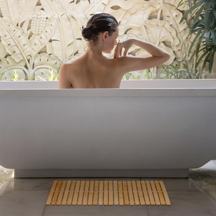 Productafbeelding Relaxdays Tappeto-in-bambù da-bagno (60 x 40 x 1 cm)