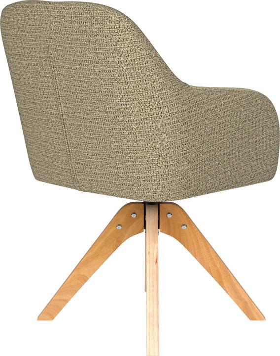 Image du produit White Label Living Chair Otis Green Wooden Swivel