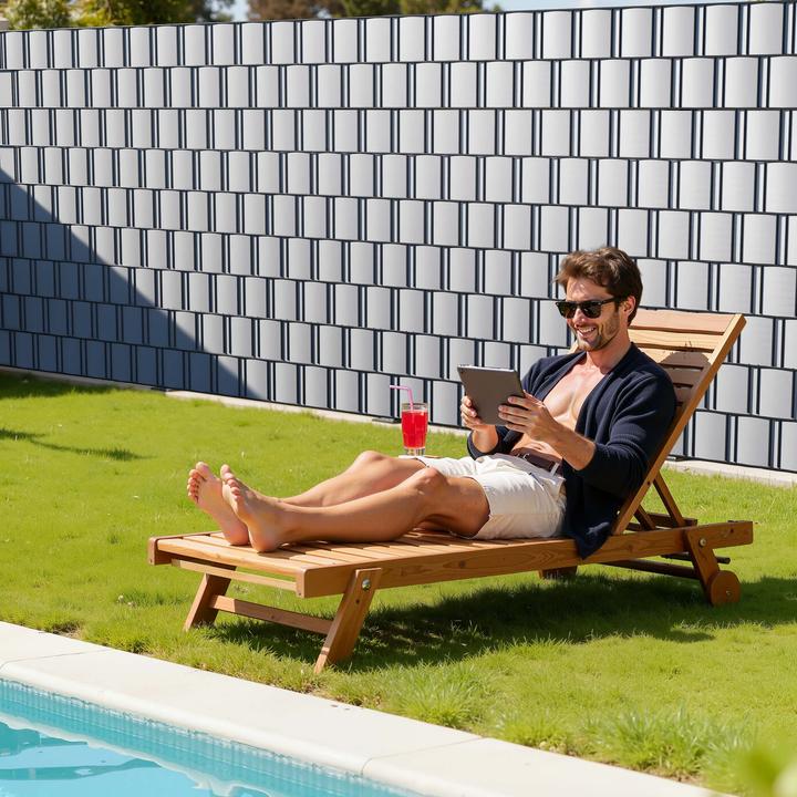 Produktbild Wiltec Sichtschutz Streifen 35mx19cm PVC 450g/m² 20 Clips Zaunfolie Zaunschutz