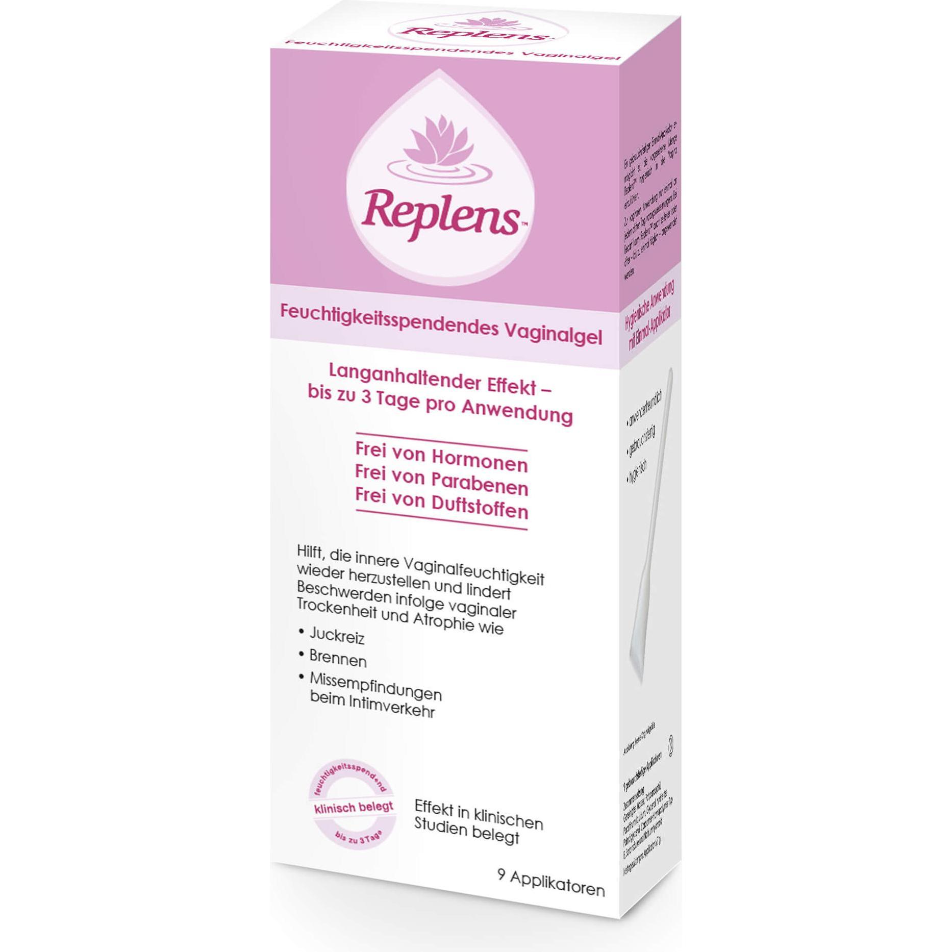 Replens, Intimpflege, feuchtigkeitspendendes Vaginalgel, 9 St. Gel (Intimgel)