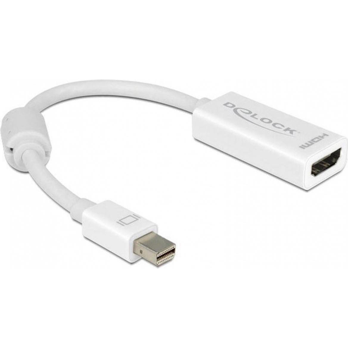 Delock Mini-DisplayPort zu (HDMI, 18 cm), Data + Video Adapter, Weiss