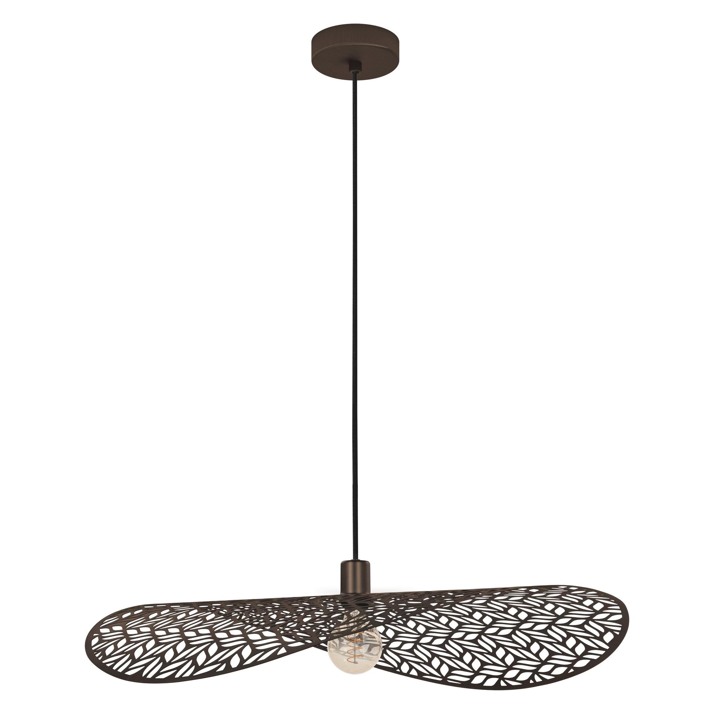 Eglo Hängeleuchte "Swaby Pendellampe - Stahl - E27 - 1X60W - IP20" E27 1 Stk. Hängelampe, Deckenlampe, Wohnzimmer, Esszimmer, H200 X Ø80 Cm