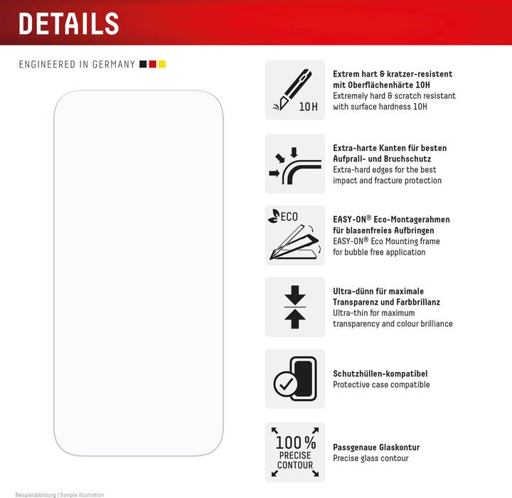 Produktbild Displex Real Glass, 2D Panzerglas + Handyhülle (1 Stk., Apple iPhone 16 Pro Max)