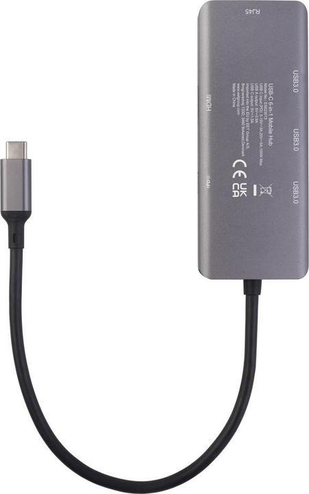 Produktbild eSTUFF USB-C 6-in-1 Mobile Hub (USB-C, 6 Ports)
