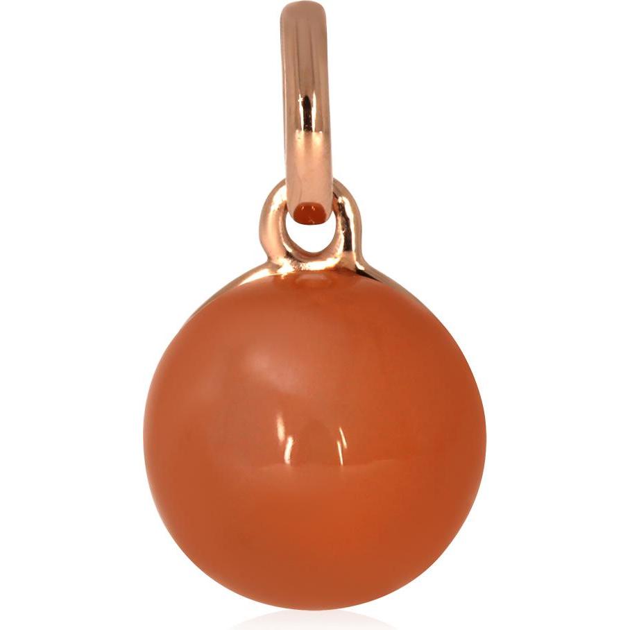 Thumbnail - Xen, Kettenanhänger, Anhänger mit 10 mm Peach Mondstein ca. 4,50 ct. rosèvergoldet, (925 Sterling Silber)