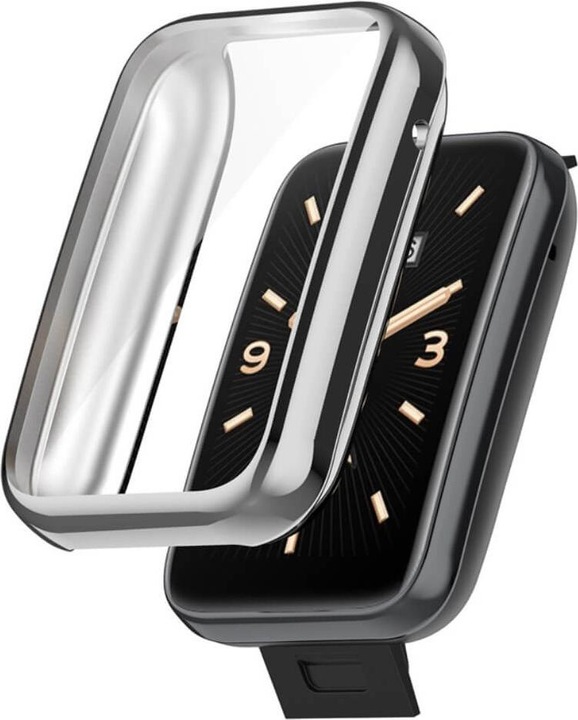 Actual product image Cover-Discount Xiaomi Mi Band 7 Pro - Rubber Protection Case silver