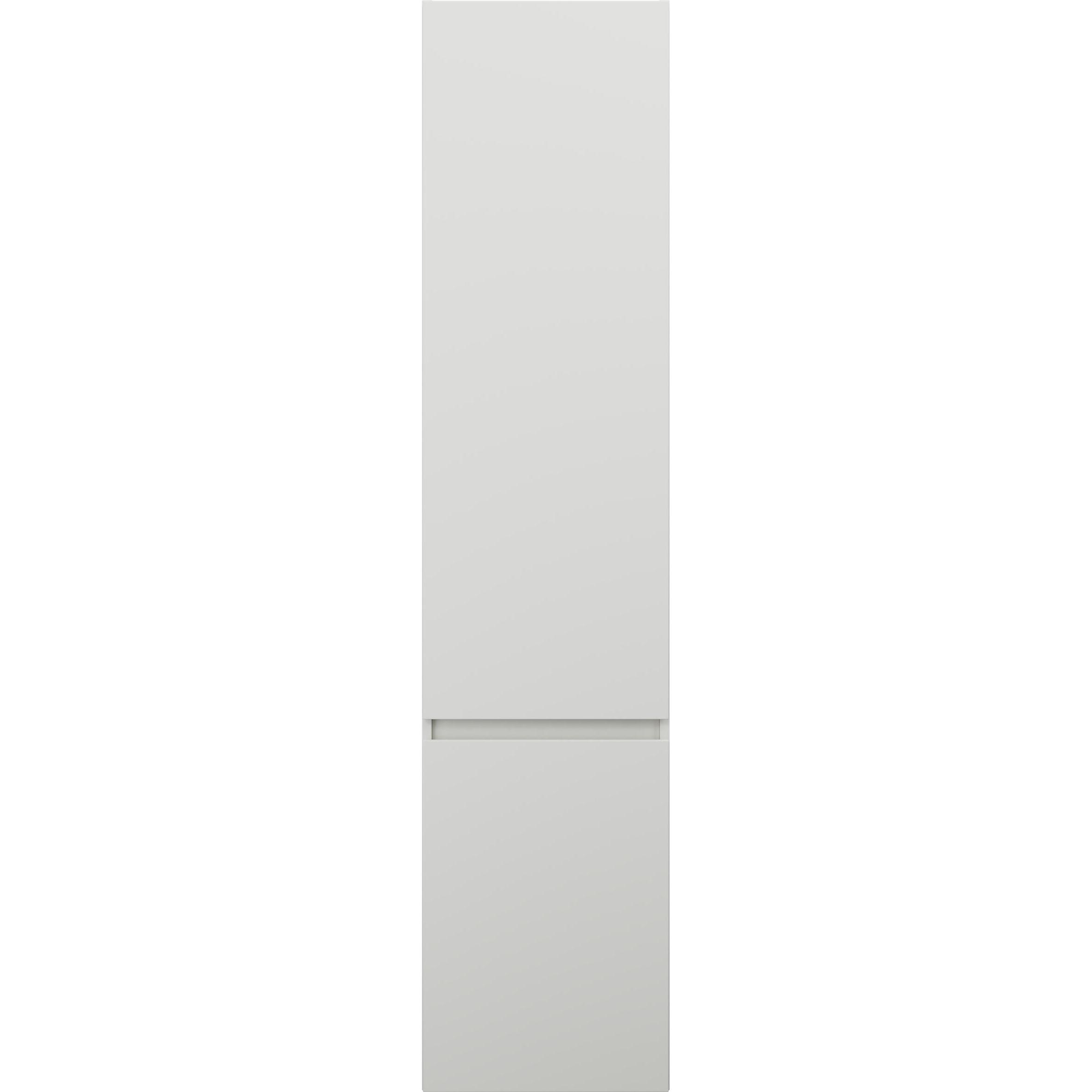 burgbad, Badezimmerschrank, Lin20 Hochschrank Wandhängend mit 2 Türen inklusive Winkelablagen, Tiefe 245mm, Türanschl