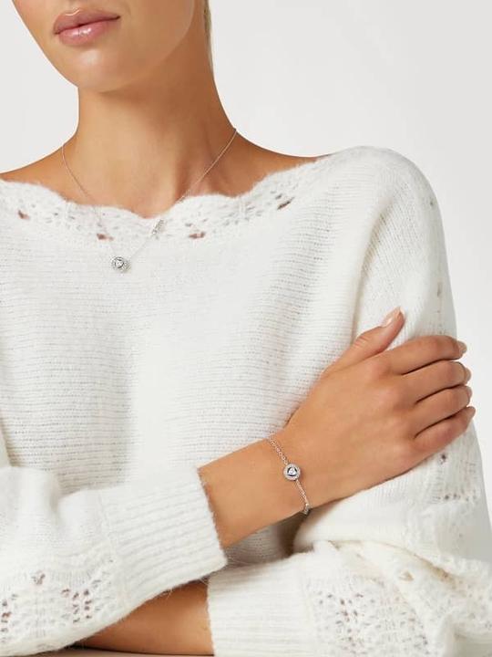 Immagine prodotto Guess Gentle Steel Bracelet With Zircons Mama Non Mama Jubb04668jwrh (14.50 cm, Acciaio inossidabile)