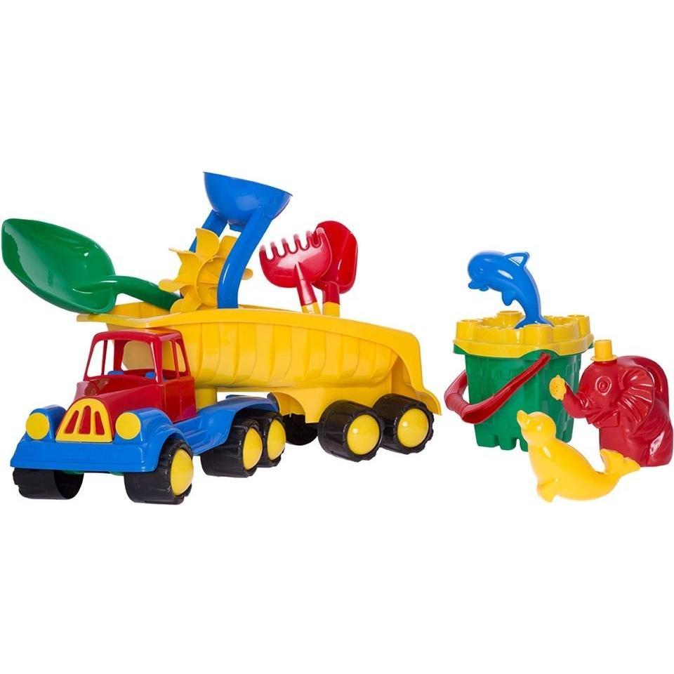 Teka Auto mit Sattelauflieger mit abschliessbarer Schaufel