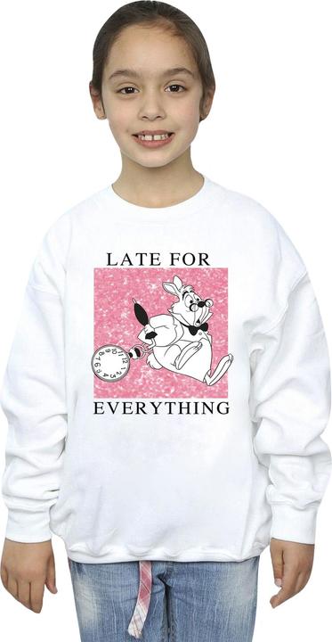 Actual product image Disney Girls Alice In Wonderland White Rabbit Sweatshirt (152, 158)