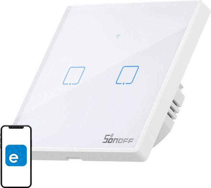 Actual product image Sonoff Smart Switch WiFi RF 433 T2 EU TX (2-channel) updated
