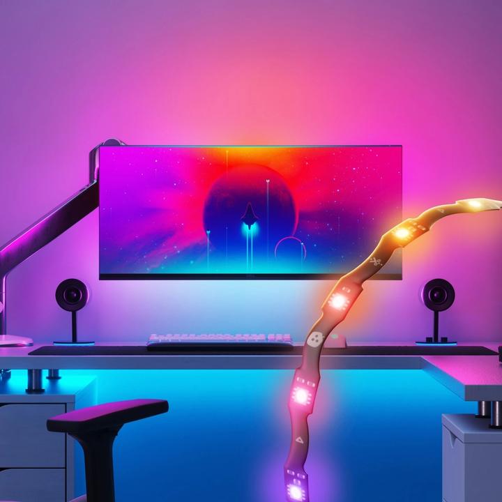 Immagine prodotto Nanoleaf Striscia luminosa a specchio per schermo 4D PC (Multicolore, 250 cm, Interno)