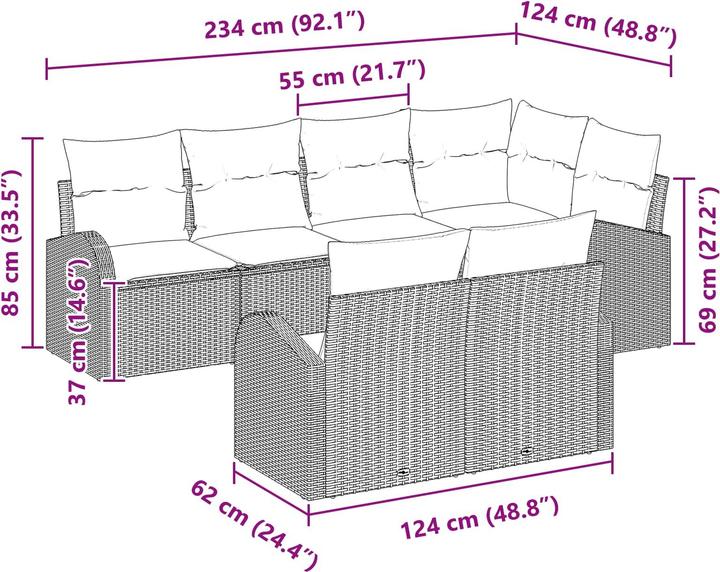 Produktbild vidaXL Garten-Sofa