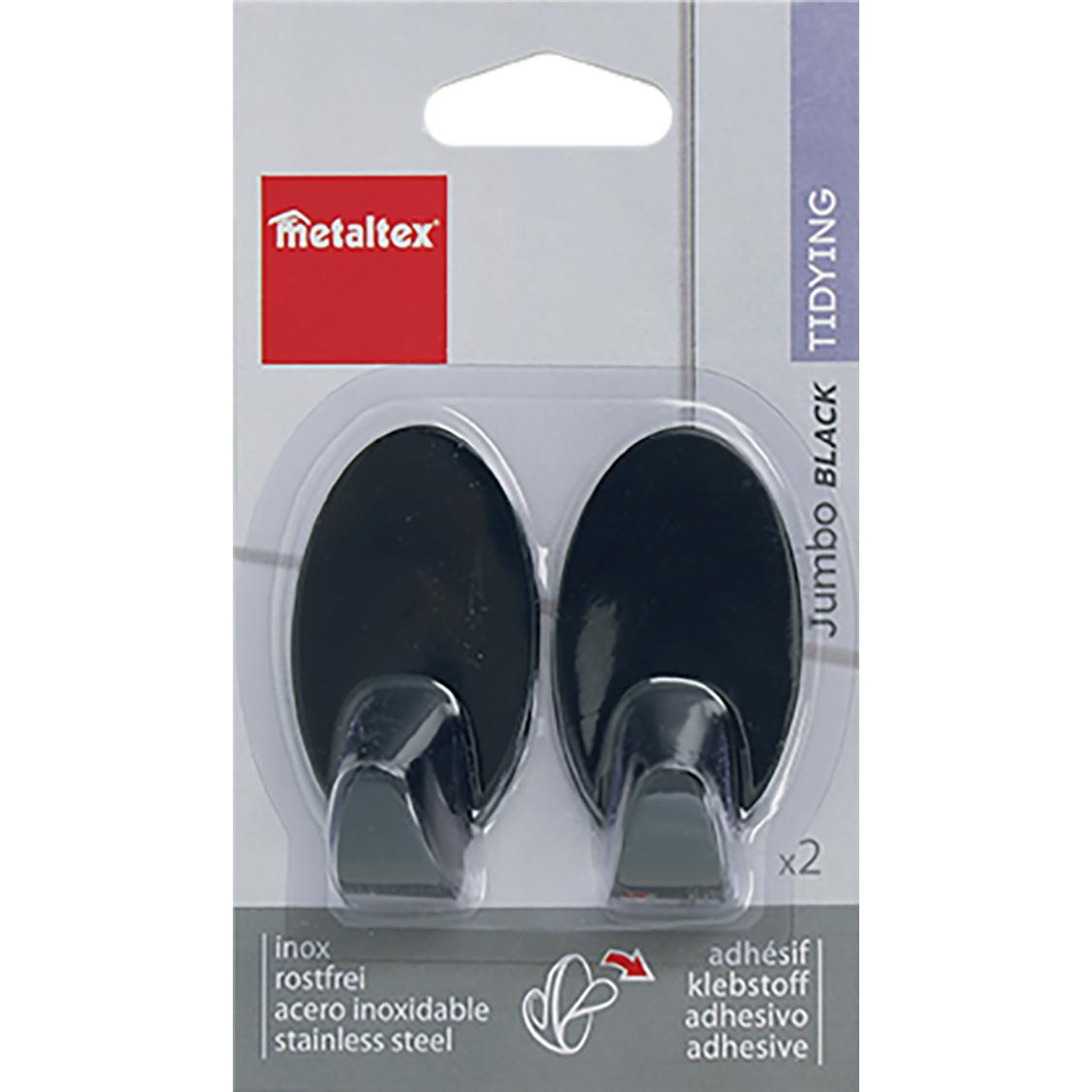 Thumbnail - Lipo, Klebehaken + Klebenagel, Haken selbstklebend Schwarz