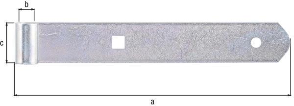 Produktbild Alberts Ladenband Typ 4 gerade Form leicht 200 x 10 x 30 mm galv. verzinkt, dickschichtpassiviert