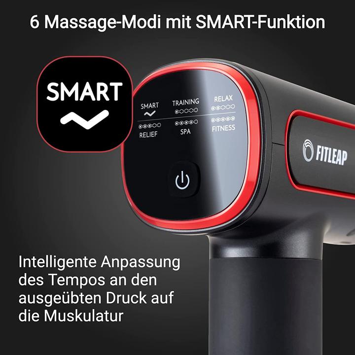 Image du produit Fitleap Massagepistole, Massage Gun Pro mit 6 Köpfen und 6 Modi, USB-C Ladeanschluss