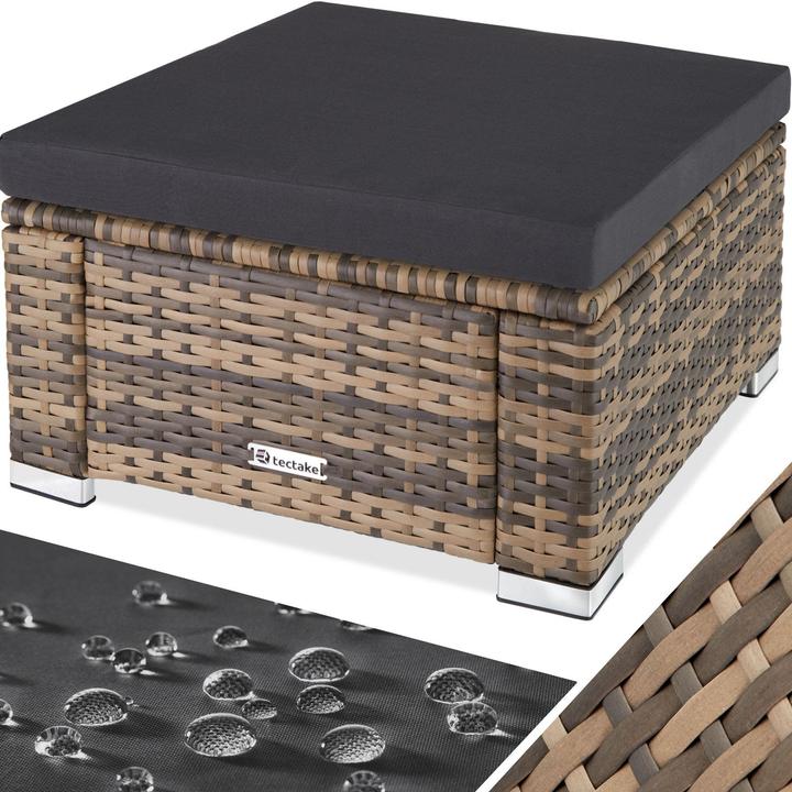 Produktbild tectake Rattan Sitzhocker