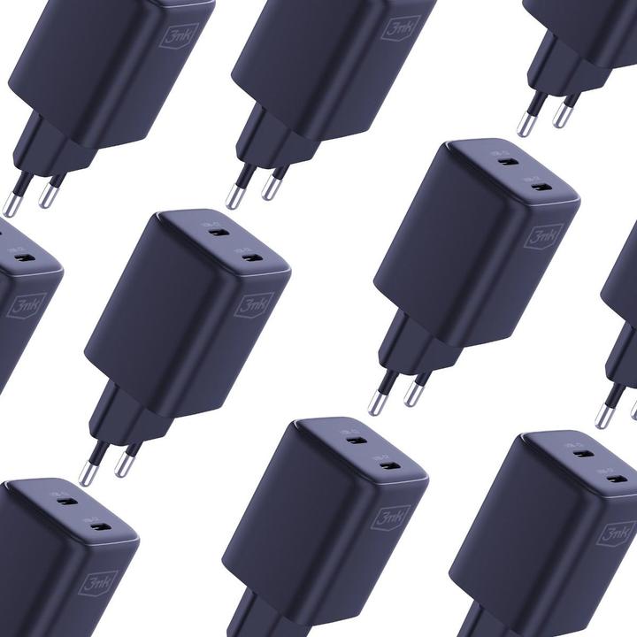 Productafbeelding 3MK Hyper Oplader PD 45W ład. sieć. tsaarna/zwart + 2x USB-C kabels (45 W)