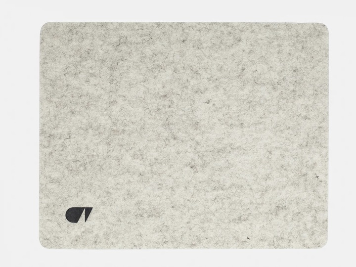 Actual product image Oakywood Felt&Cork Mouse Pad made from ecological merino wool- color Stone Grey -