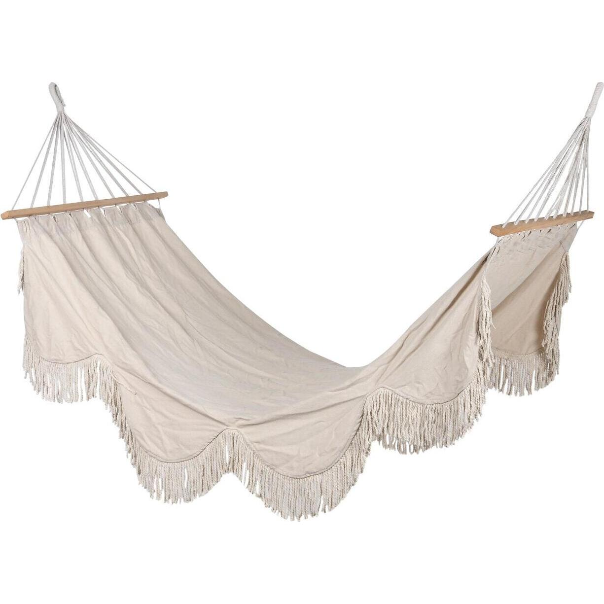 Esprit, Amache, Hanging Hammock Home White Fringe 200 x 100 x 5 cm