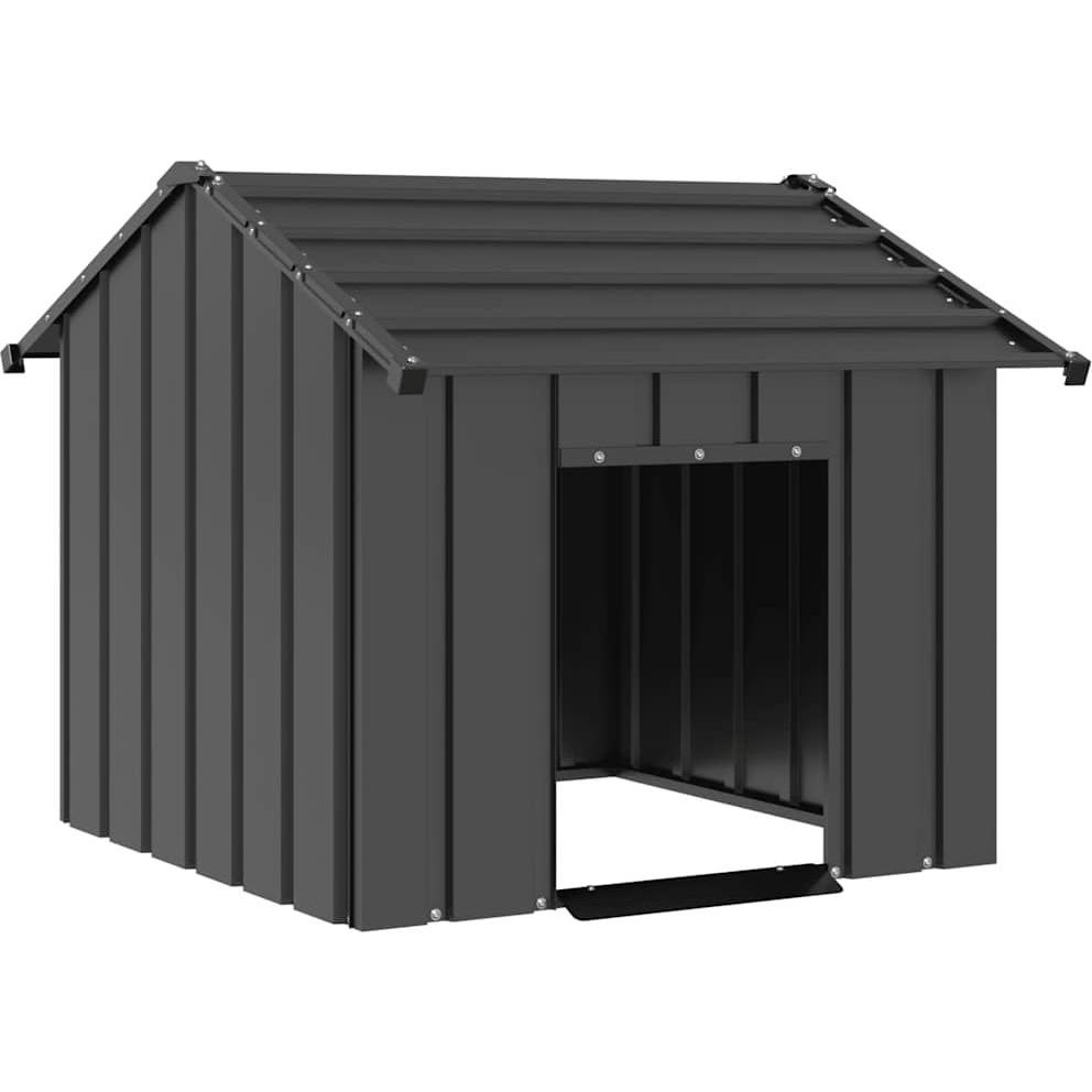 Meilleurs prix pour vidaXL Niche pour chien avec toit noir 85x107x81 cm acier galvanisé