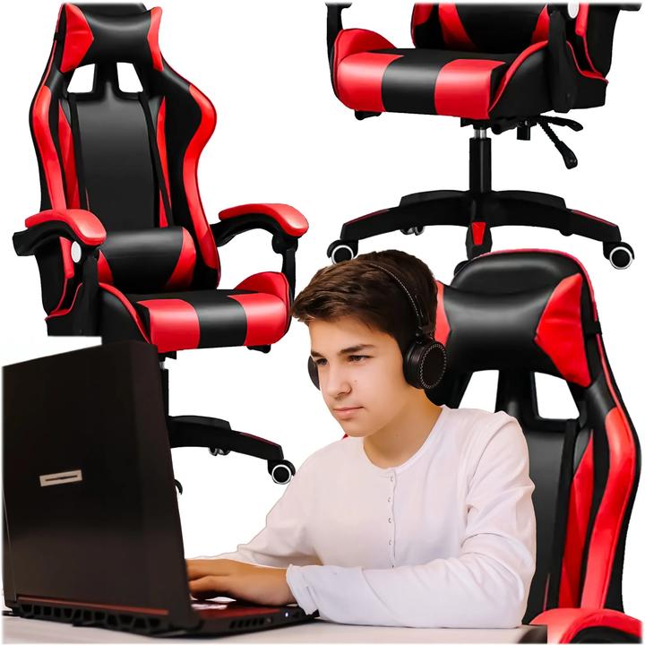 Actual product image Extralink Gaming chair | office rotating bucket black and red G-522