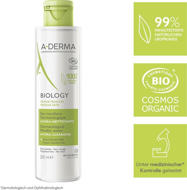 Image du produit A-Derma BIOLOGY Eau micellaire lot (Eau micellaire, 200 ml)