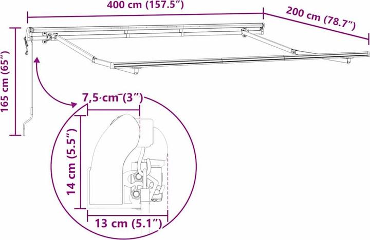 Produktbild vidaXL Elektrische Markise