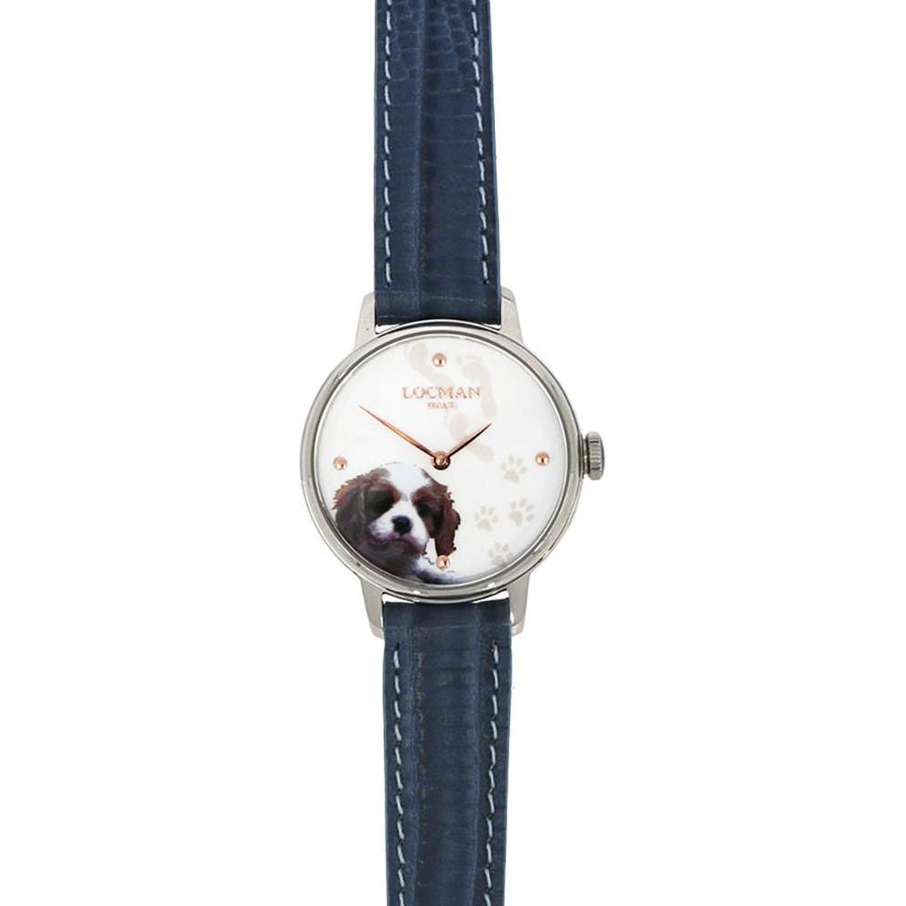 Locman, Armbanduhr, Italy Damenuhr 1960 Fantasy Dog Ref. F253A08S-00WHCA1PS, Blau, (Analoguhr, 32 mm)