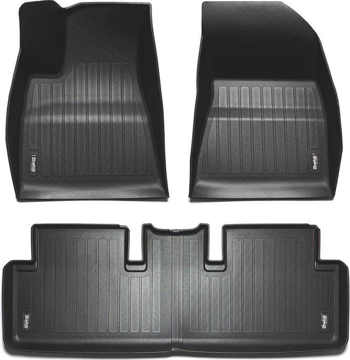 2befair Allwettermatten Set Innenraum für das Tesla Model 3 (2 Vordermatten + 2 Rückmatten)
