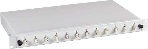 Productafbeelding S-Impuls Glasvezel patchpaneel lasdoos, 19", 12xLC duplex, 50/125um, OM2, uitbreidbaar