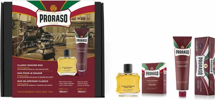 Immagine prodotto Proraso Duo da barba classico rosso (Lozione dopobarba, 100 ml)
