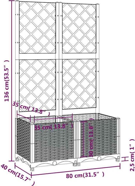 Produktbild vidaXL Gartenpflanzgefäss