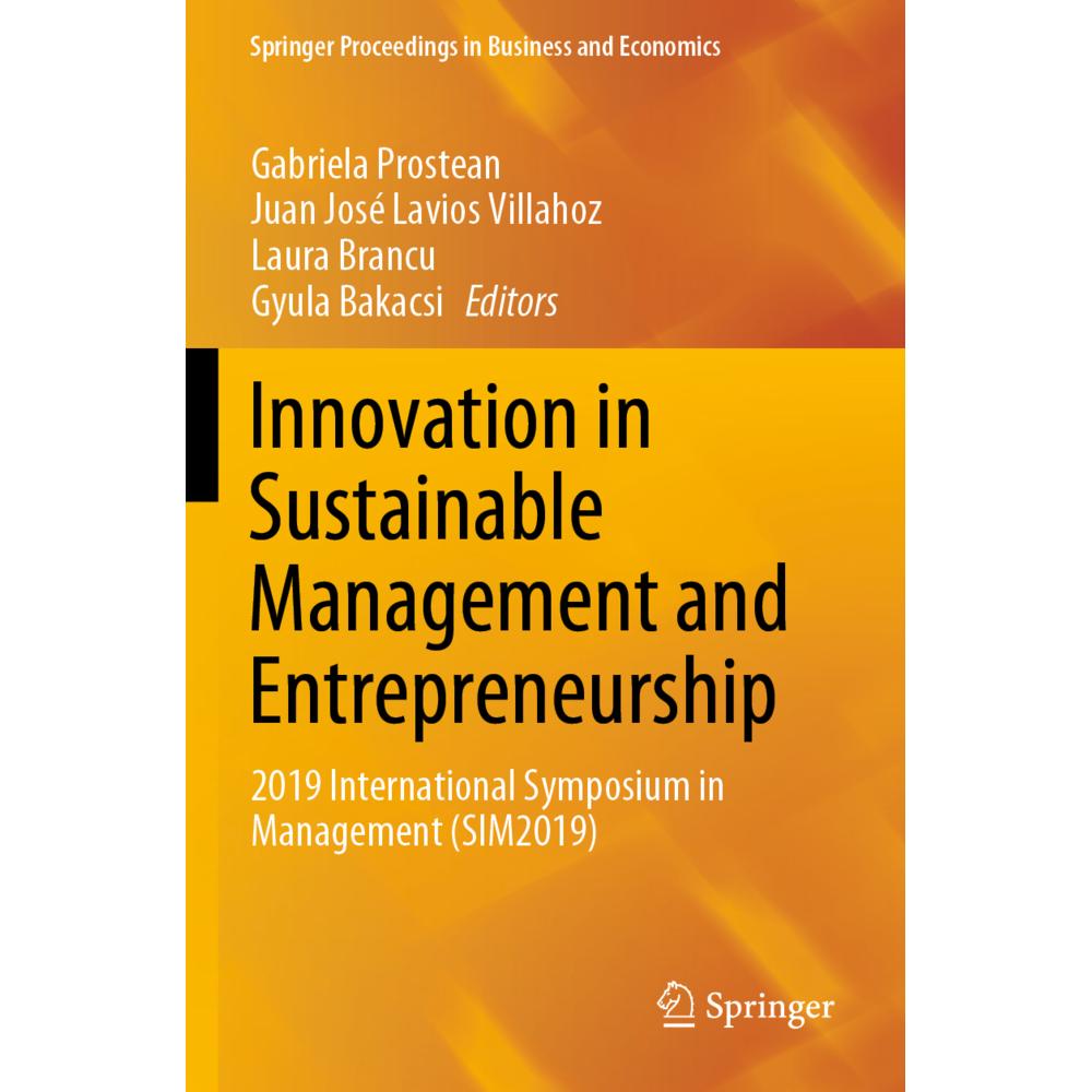 Innovation in Sustainable Management and Entrepreneurship, Fachbücher von Laura Brancu, Gabriela Prostean, Juan José Lav...