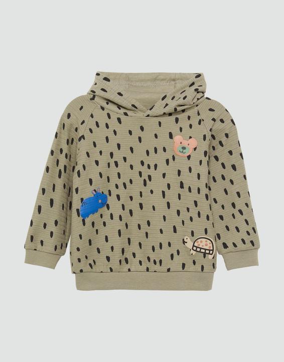 Produktbild s.Oliver Sweatshirt Kapuzen-Sweatshirt mit Struktur und Öhrchen (92)