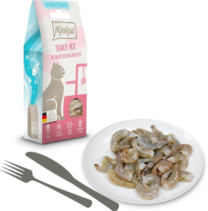Actual product image Mjamjam Snack Box delicate king prawns (Adult, 5 pcs., 125 g)