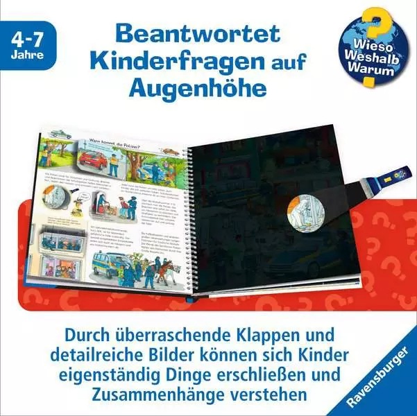 Produktbild Ravensburger Wieso? Weshalb? Warum? Leuchte und entdecke: Einsatzkräfte (Taschenlampen-Buch mit Folien und Klap (Deutsch, Carola, vonKessel, 2025)