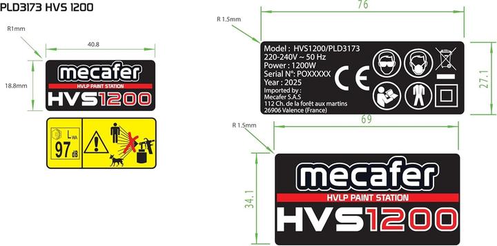 Produktbild Mecafer HVLP 1200W