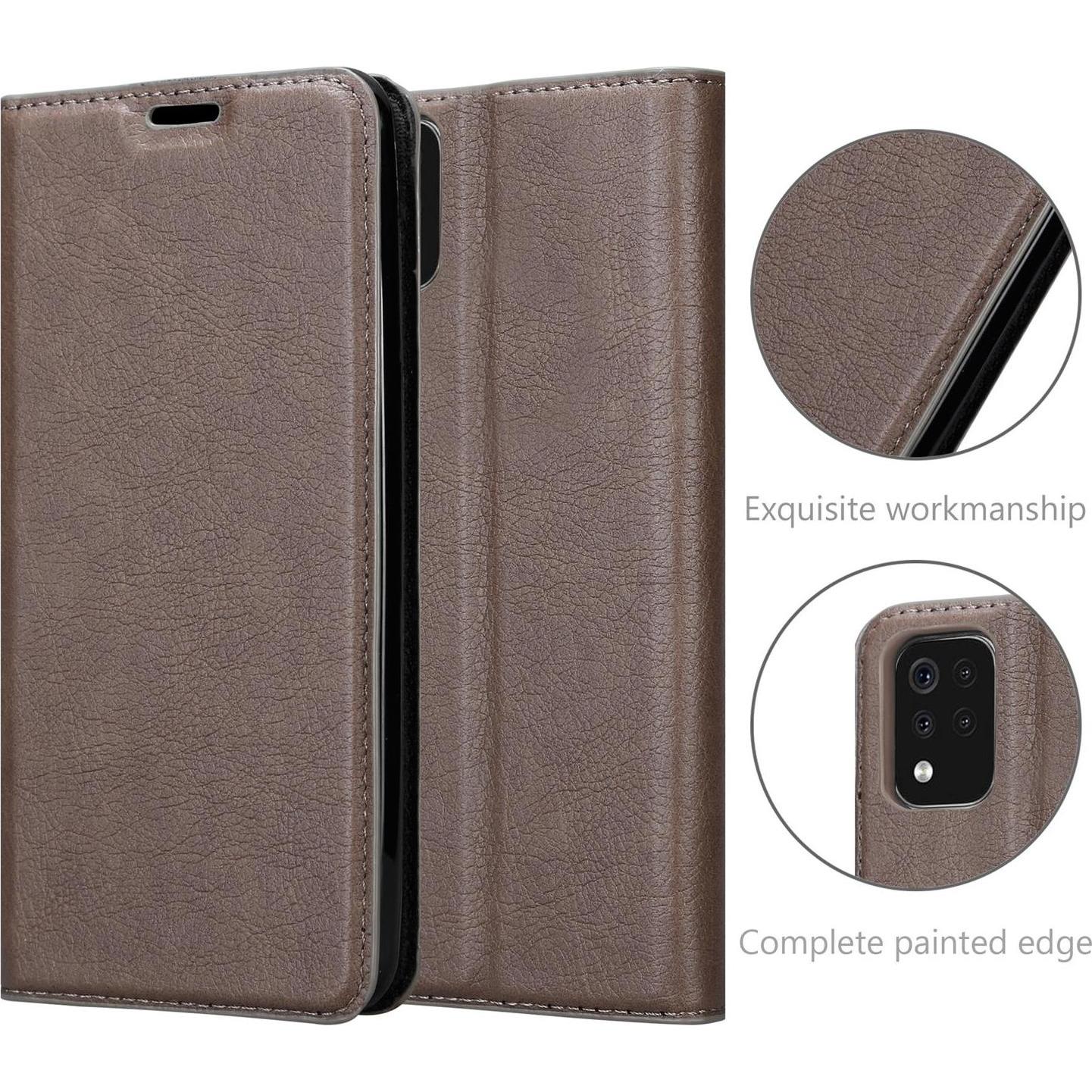 Thumbnail - Cadorabo Book Invisible Magnet Cover (LG K42), Smartphone Hülle, Braun
