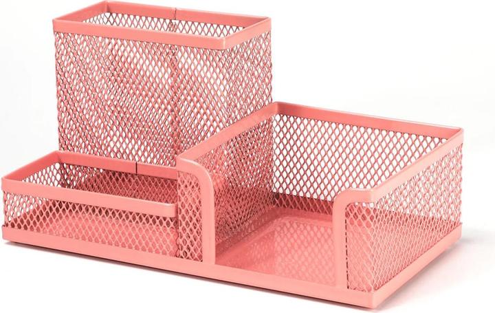 Produktbild Alopini Mesh Schreibtisch Organizer Metall Büro Aufbewahrungsbox mit Fach Briefpapierhalter Bürobedarf