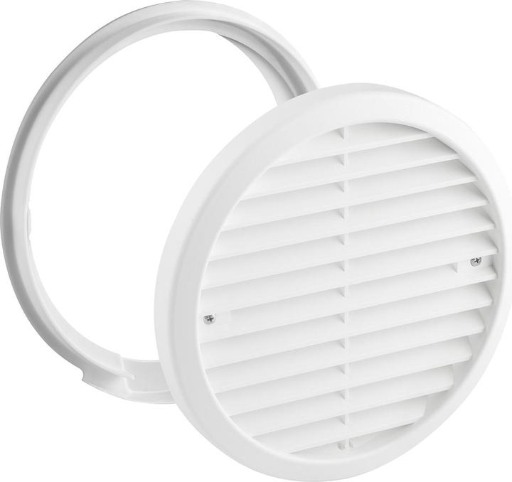 Lunos External grille white w.claw fixing, D180mm