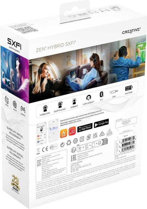 Immagine prodotto Creative Zen Hybrid SXFI (ANC, 40 h, Senza fili, Cablato)