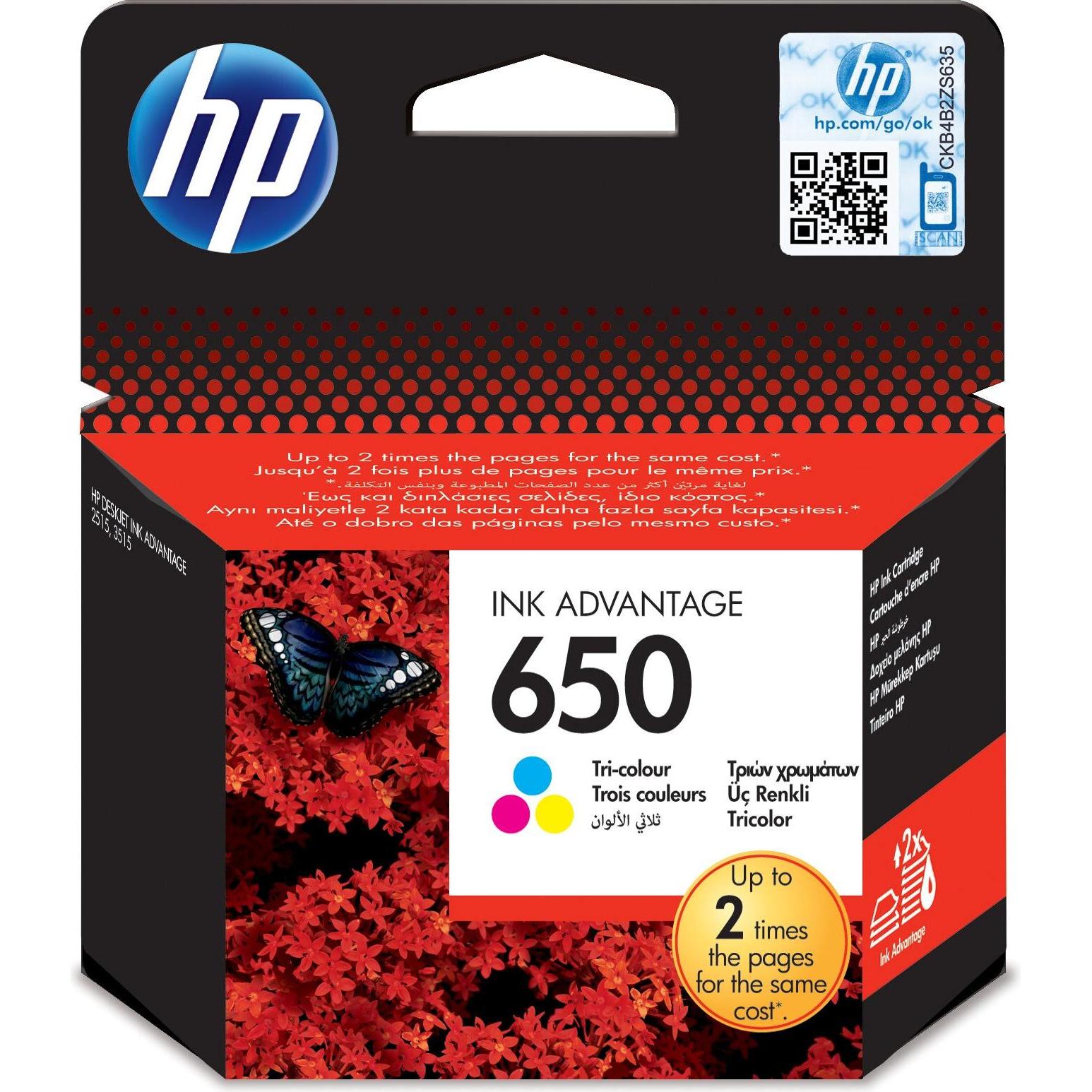 HP, Druckerpatrone, 650 - Farbe (Cyan, Magenta, Gelb) - Original (M, Y, C)
