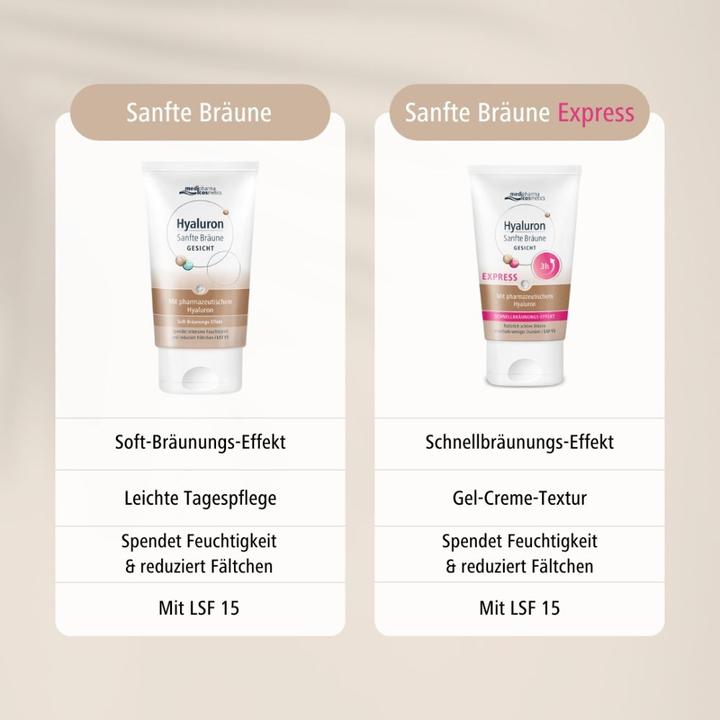 Produktbild Medipharma cosmetics Hyaluron Sanfte Bräune Gesicht, 30 ml Creme (30 ml, 24h Creme)