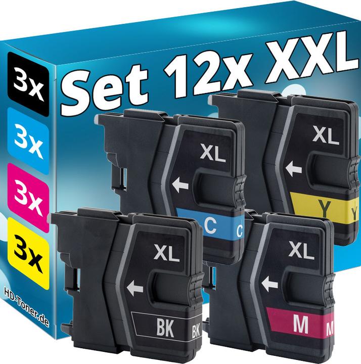 Produktbild Druckfuxx 12x TINTE PATRONEN kompatibel BROTHER MFC-J220 J265W DCP-J125 J140W J315W J515W